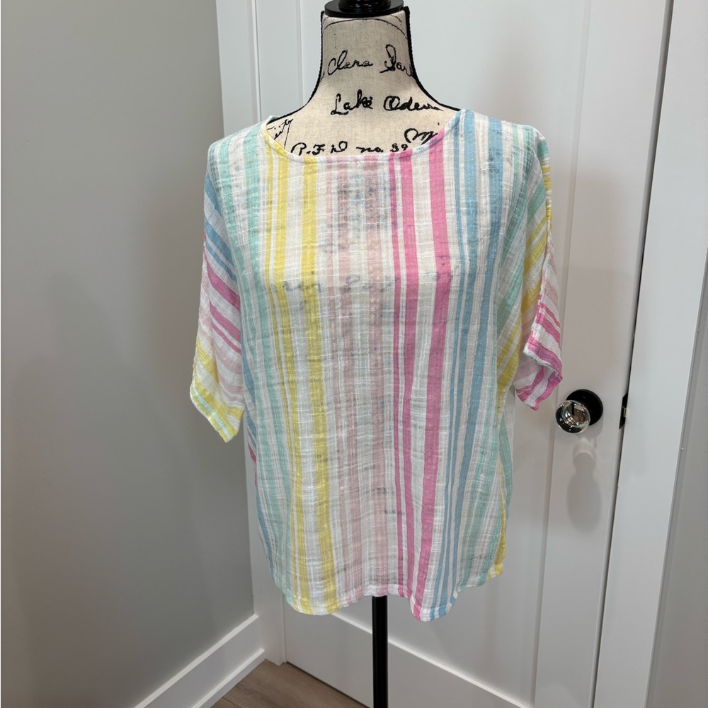 Charlies Pastel Striped Blouse